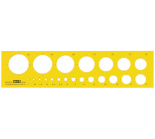 M+R Kreisschablone 1-32mm 85030670 gelb-transparent