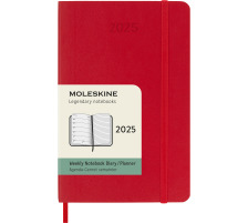 MOLESKINE Agenda Classic Pocket 2025 999270391 1W/1S scharlachrot SC 9x14cm