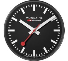 MONDAINE Wanduhr 250mm A990.64SB schwarz/weiss