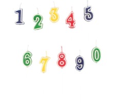 NEUTRAL Nummernkerzen-Set 0-9 552155 mehrfarbig 5.5cm