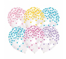 NEUTRAL Latexballons Confetti 6 Stk. 9903273 pastel 27.5cm