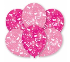 NEUTRAL Ballons It´s a girl 6 Stk. INT995696 pink 27.5cm