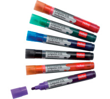 NOBO Liquid Ink Marker Blister 1901419 6 Farben