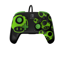 PDP Rematch Wired Controller 500-134-G NSW, 1UP Glow in the Dark