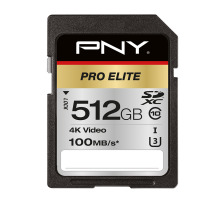 PNY Pro Elite 512GB SDXC Card PSD512U31 R100MB/s W90MB/s