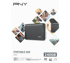 PNY Elite USB 3.1 Gen1 240GB PSD1CS105 Portable SSD dark-grey