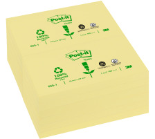POST-IT Haftnotizen Recycling 127x76mm 655-1 gelb, 100 Blatt