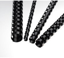 RENZ Plastikbinderücken 10mm A4 17100121 schwarz, 21 Ringe 100 Stück