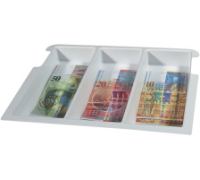 RIEFFEL Geldkassetten Einsatz 7NOTENFAC 28,6×23×4,6cm 3-teilig