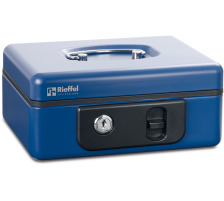 RIEFFEL Geldkassette DeLuxe 3 DELUXE3BL 23x18,5x8cm blau