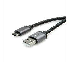 ROLINE USB-A-C, Datenkabel 11.02.902 Black/Sil, ST/ST, USB 2.0 1.8m