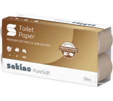 SATINO Toilettenpapier PureSoft 628528 3-lagig, 8 Rollen à 250 Blatt
