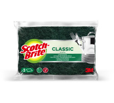 SCOTCH-BR Pfannenreiniger Scotch-Brite SBCLSP3 grün, 3 Stück