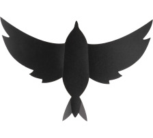 SECURIT Kreidetafel 3-D Bird W3D-BIRD schwarz, 7 Stück 28x16.3x1cm