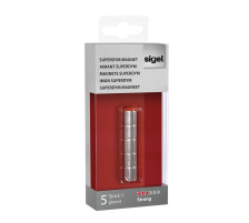 SIGEL Superdym-Magnete 10mm BA700 stark silber, 5 Stück