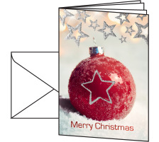 SIGEL Weihnachts-Karte/Couvert A6/A5 DS060 220+100g 10+10 Stück