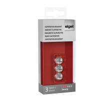 SIGEL Superdym-Magnete 12,7mm GL702 stark silber, 3 Stück