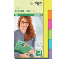 SIGEL TabMarker Notes HN205 6 Farben 98x148mm