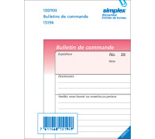 SIMPLEX Bestellscheine F A6 15194 rosa/weiss 100x2 Blatt