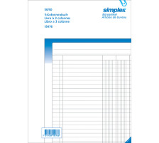 SIMPLEX Kolonnenbuch A4 15476 weiss/blau 50x2 Blatt