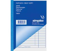 SIMPLEX Rechnungen D/F/I A6 15830 weiss/gelb 45x2 Blatt