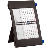 SIMPLEX 3-Monats-Tischkalender 2025/26 50013.25 3M/1S schwarz/blau 11x18cm