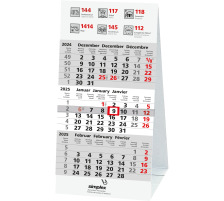 SIMPLEX 3-Monats-Tischkalender 2025 370209.25 3M/1S 9.5x20.2cm