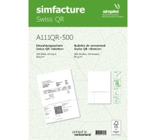 SIMPLEX Simfacture Swiss QR FSC A4 A111QR-50 univ.perforiert, 80g 500 Blatt