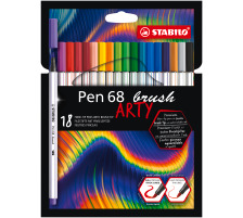 STABILO Fasermaler Pen 68 Brush Arty 568/18-21 ass. 18 Stück