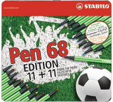 STABILO Fasermaler Pen 68 1mm 68/02-022 Green Edition 22 Stück