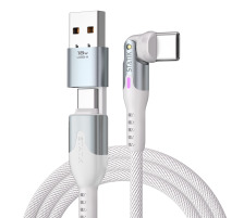 STATIK PowerPivot Pro Nylon Braided PUP-0455 USB-C to C, 1m, 100W White