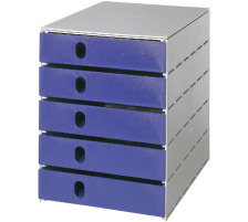 STYRO Schubladenbox grau 16-800038 5 Fächer