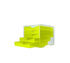 STYRO styroswingboxlight NEONline 275-8430. neon-gelb/transparent 5 Fächer