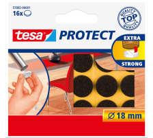 TESA Filzgleiter Protect 18mm 578920000 braun, rund 16 Stück
