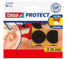 TESA Filzgleiter Protect 26mm 578940000 braun, rund 9 Stück