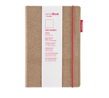 TRANSOTYP senseBook RED RUBBER A5 75020501 liniert, M, 135 Seiten beige