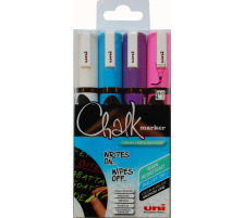 UNI-BALL Chalk Marker 1,8-2,5mm PWE5M.4C. 4 Farben, Etui