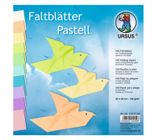 URSUS Faltblätter Origami 20×20cm 3155199 Pastell-Farben ass. 100 Blatt