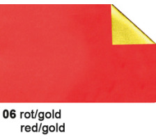 URSUS Bastelfolie Alu 50x80cm 4442106 90g, rot/gold