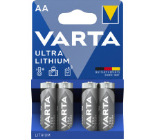 VARTA Batterie Lithium AA,1,5V 610630140 2900 mAh 4 Stück