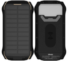 VINNIC Solar Powerbank 20´000 mAh VPSPBHLWC w/LED Panel,Wireless Charg.