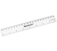WESTCOTT Kunststofflineal 20cm E-1018100 cm/inch Skala