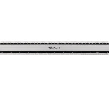 WESTCOTT Aluminium Lineal 30cm E-1019100 cm/inch Scala