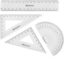 WESTCOTT Geometrie-Set E-1030300 transparent 4-teilig