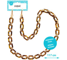 ZANAÉ Phone Wristlace Golden Stone 17448 Leopard & Gold animal print