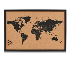 ZELLER Pinboard World 59x40 cm 11571 schwarz