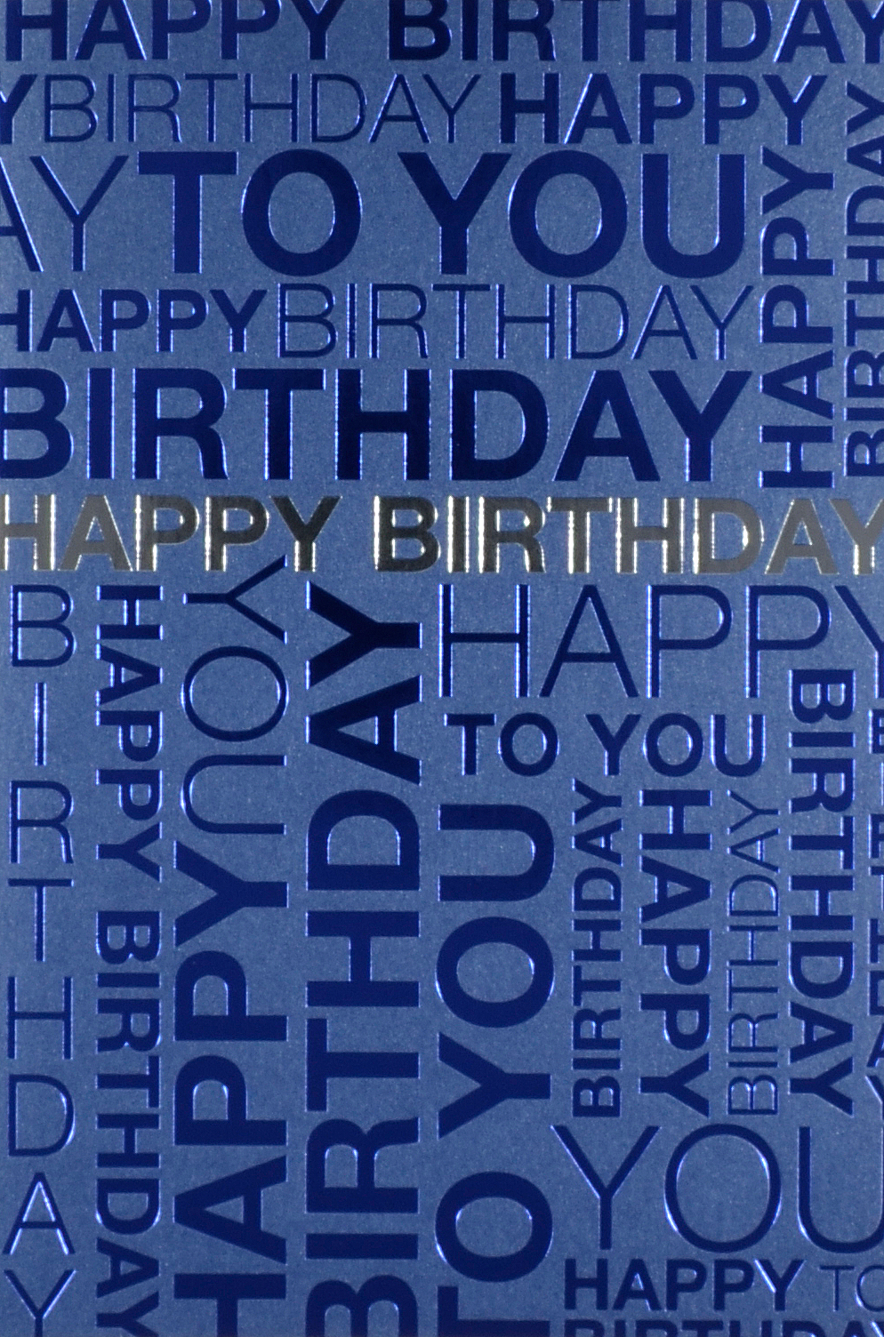 ABC Carte d'anniversaire Text 0162182 Bleu B6 Bleu B6