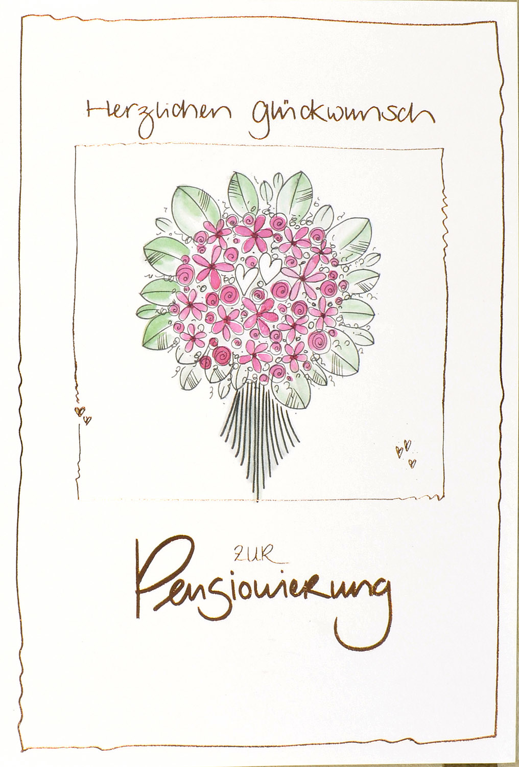 ABC Carte de voeux retraite 1120009600 fleur B6 fleur B6