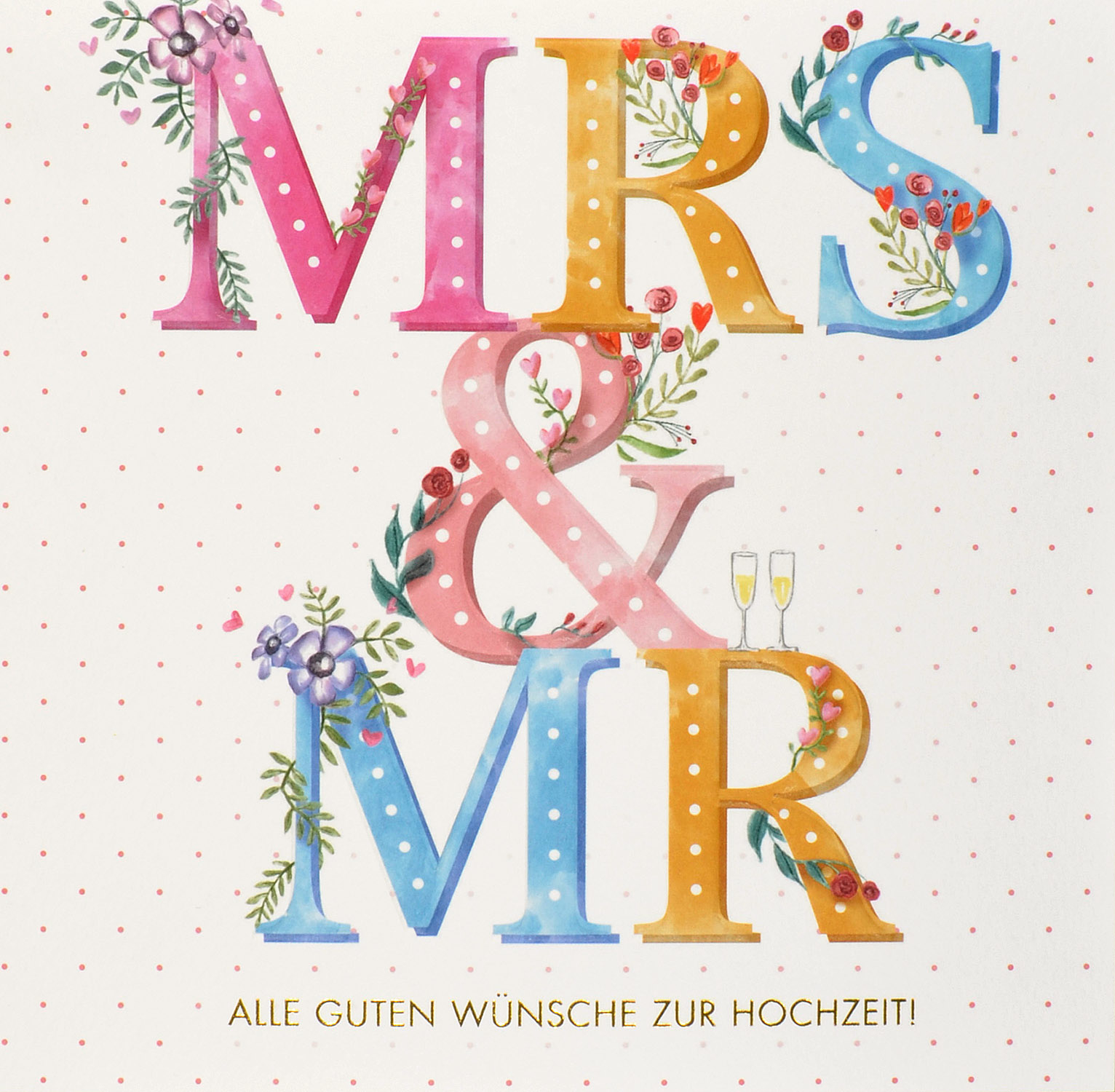 ABC Carte de mariage Mrs&Mr 1120010900 15x15cm