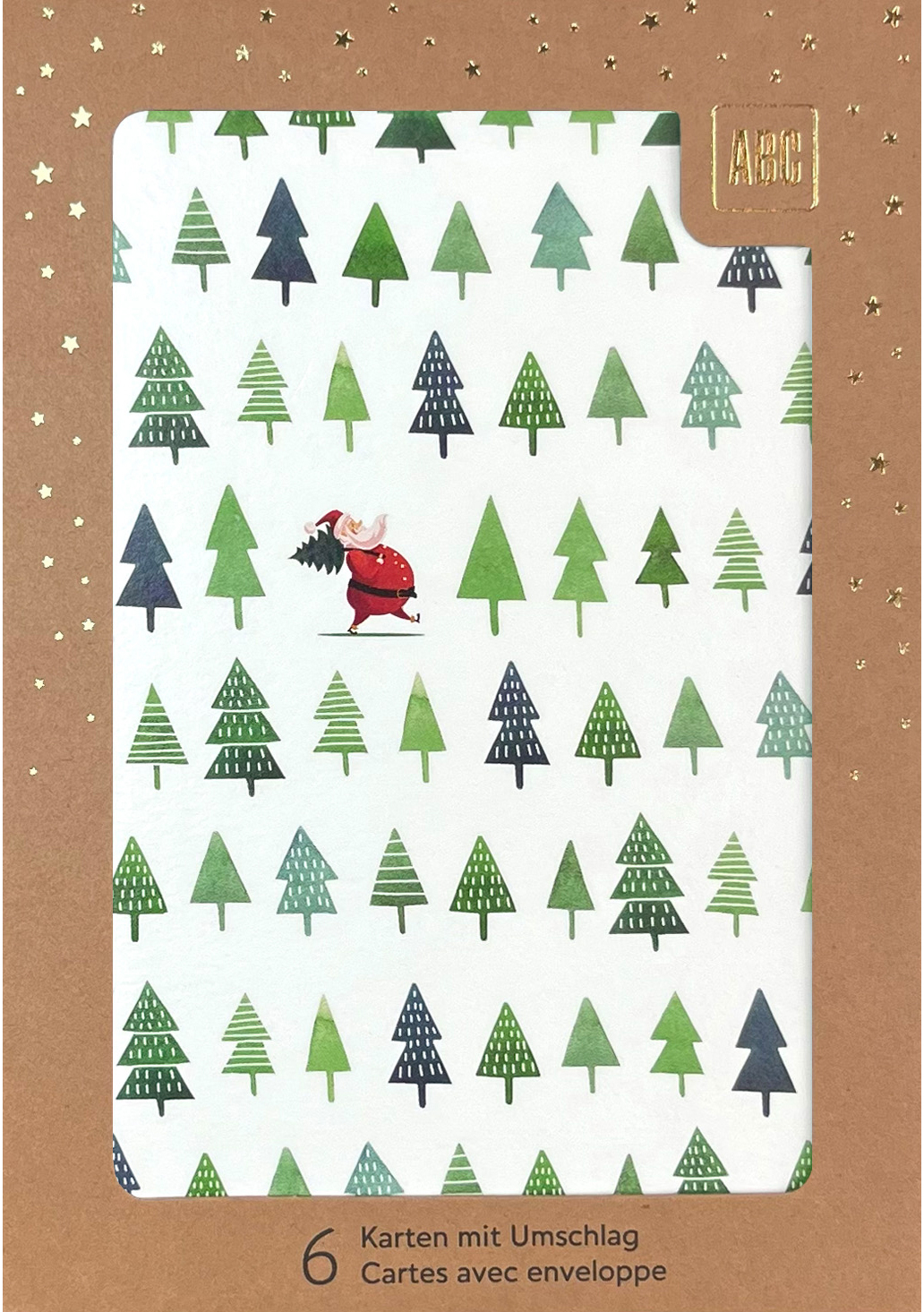 ABC Weihnachtskarten A6 18151 Tannenwald 6 Stück